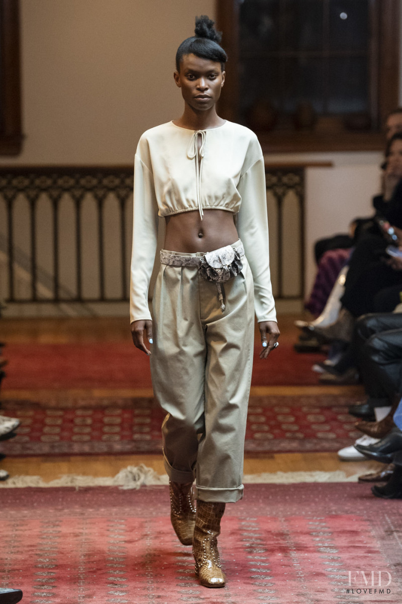 Barbra Lee Grant featured in  the Maryam Nassir Zadeh fashion show for Autumn/Winter 2019