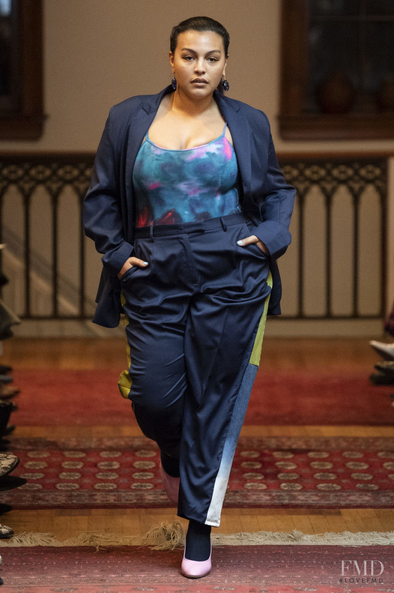 Paloma Elsesser featured in  the Maryam Nassir Zadeh fashion show for Autumn/Winter 2019