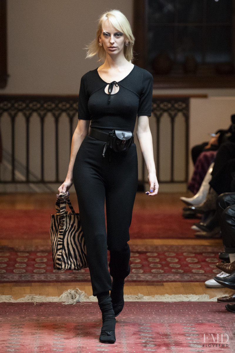 Lili Sumner featured in  the Maryam Nassir Zadeh fashion show for Autumn/Winter 2019