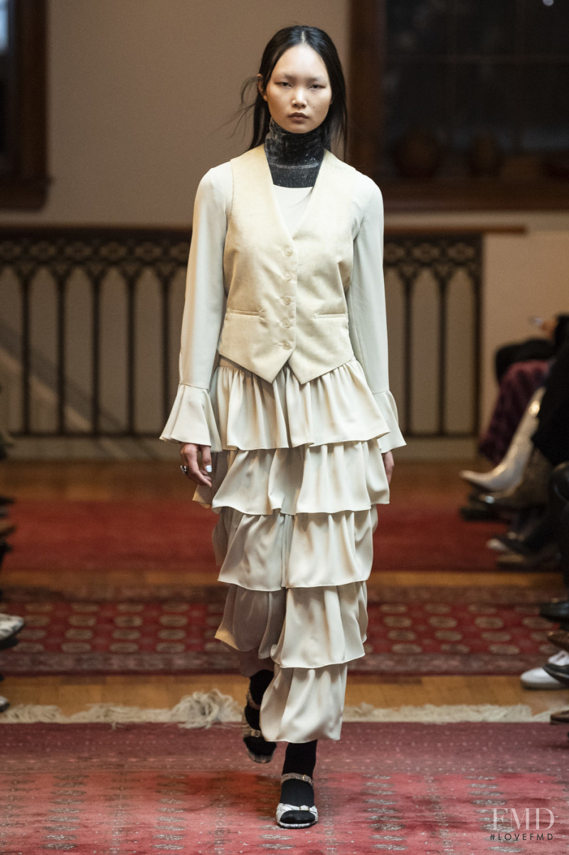 Ling Ling Chen featured in  the Maryam Nassir Zadeh fashion show for Autumn/Winter 2019