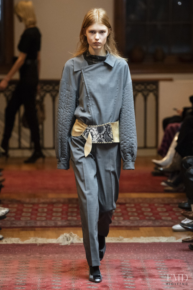 Yeva Podurian featured in  the Maryam Nassir Zadeh fashion show for Autumn/Winter 2019