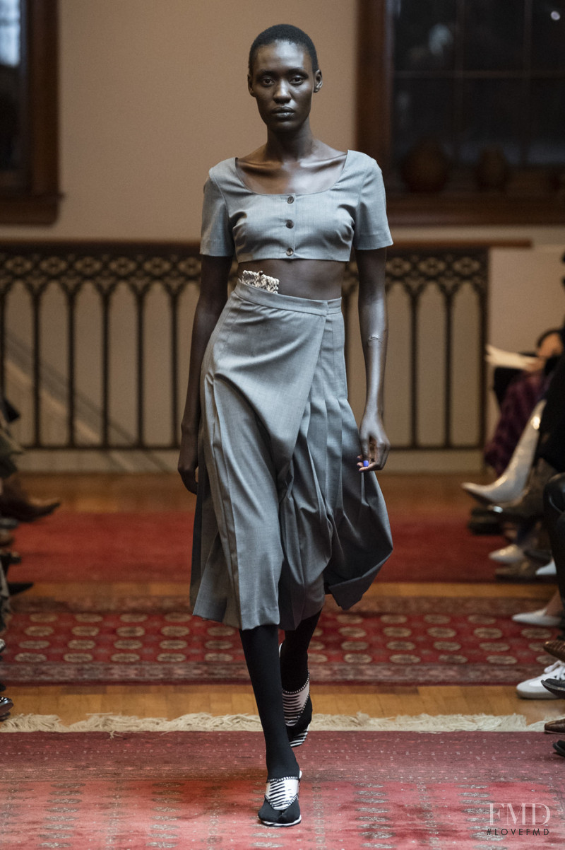 Anyon Asola Adut featured in  the Maryam Nassir Zadeh fashion show for Autumn/Winter 2019