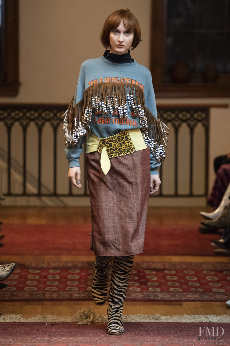 Nika Cole featured in  the Maryam Nassir Zadeh fashion show for Autumn/Winter 2019