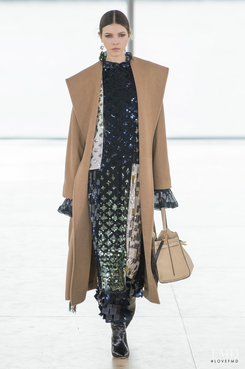 Lea Julian featured in  the Tory Burch fashion show for Autumn/Winter 2019