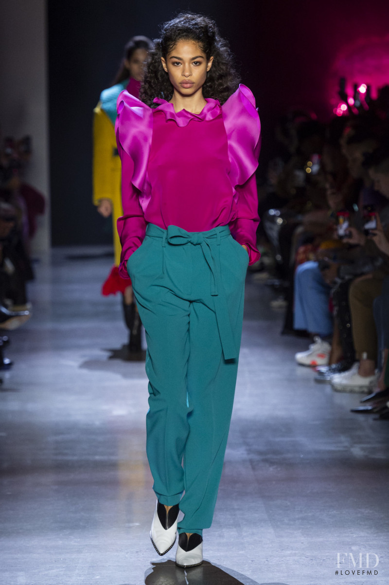 Zoe Thaets featured in  the Prabal Gurung fashion show for Autumn/Winter 2019