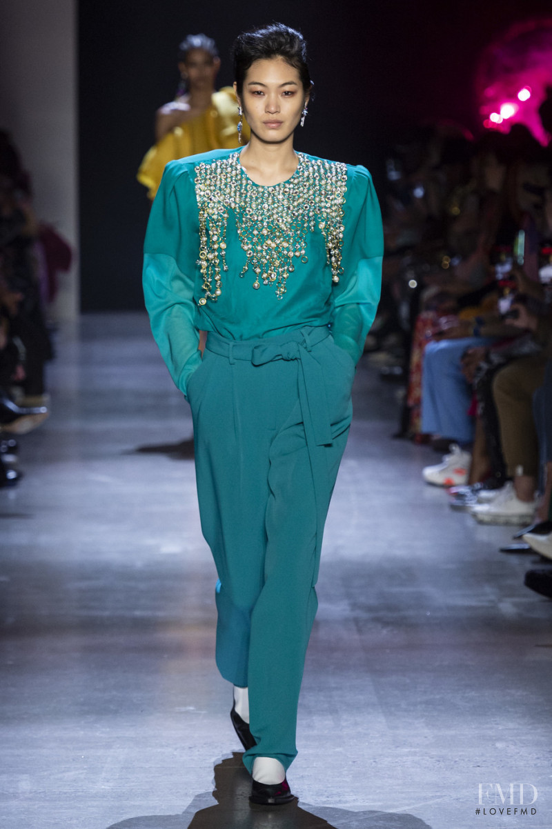 Chiharu Okunugi featured in  the Prabal Gurung fashion show for Autumn/Winter 2019