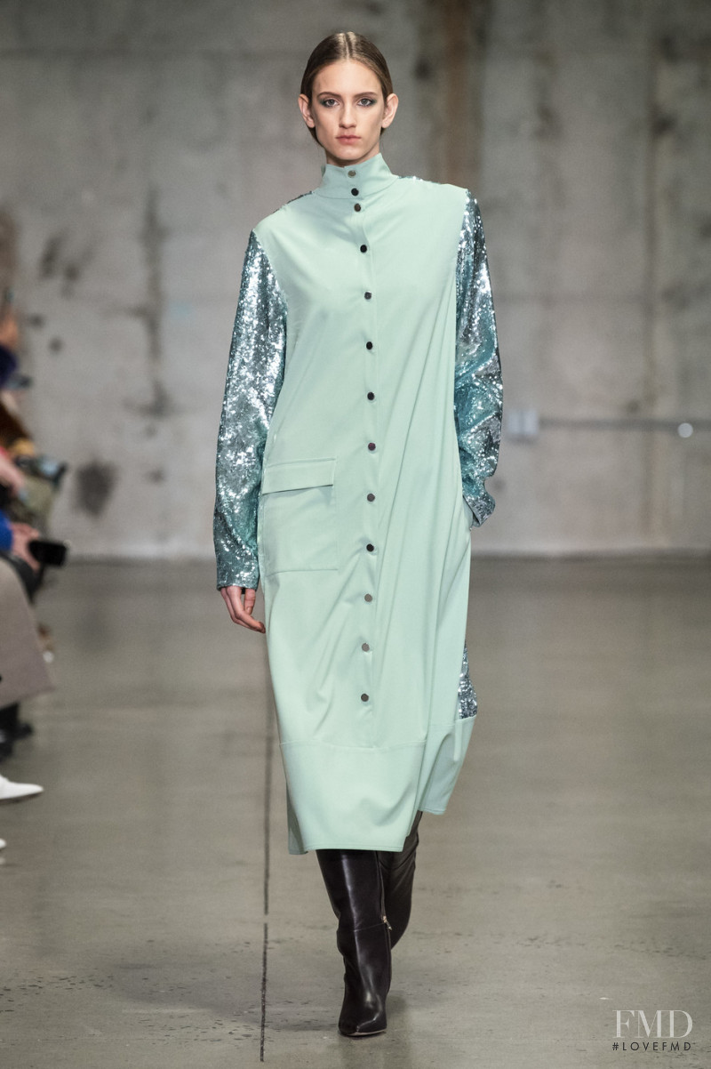 Sarah Berger featured in  the Tibi fashion show for Autumn/Winter 2019
