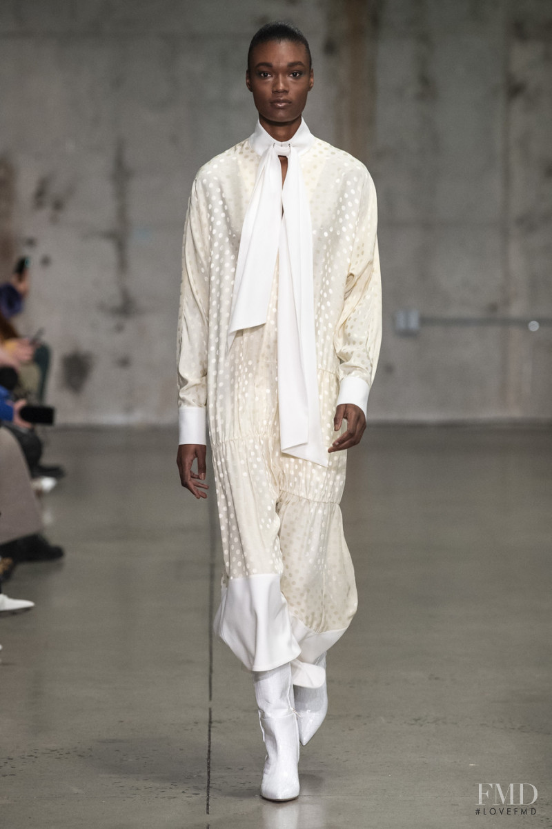 Naki Depass featured in  the Tibi fashion show for Autumn/Winter 2019