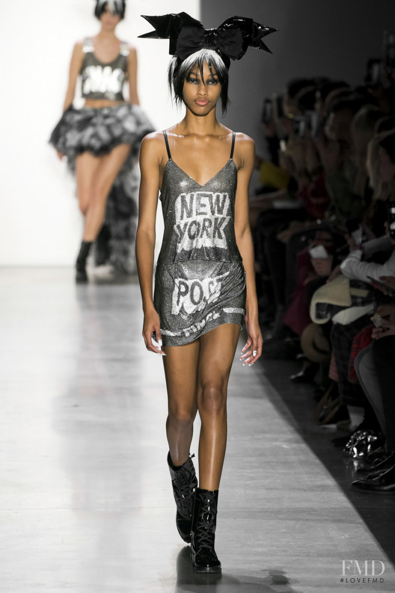 Naomi Chin Wing featured in  the Jeremy Scott fashion show for Autumn/Winter 2019