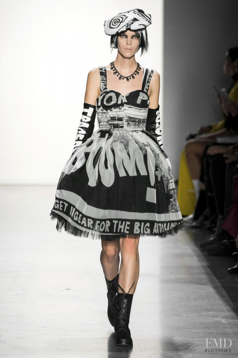 Meghan Collison featured in  the Jeremy Scott fashion show for Autumn/Winter 2019