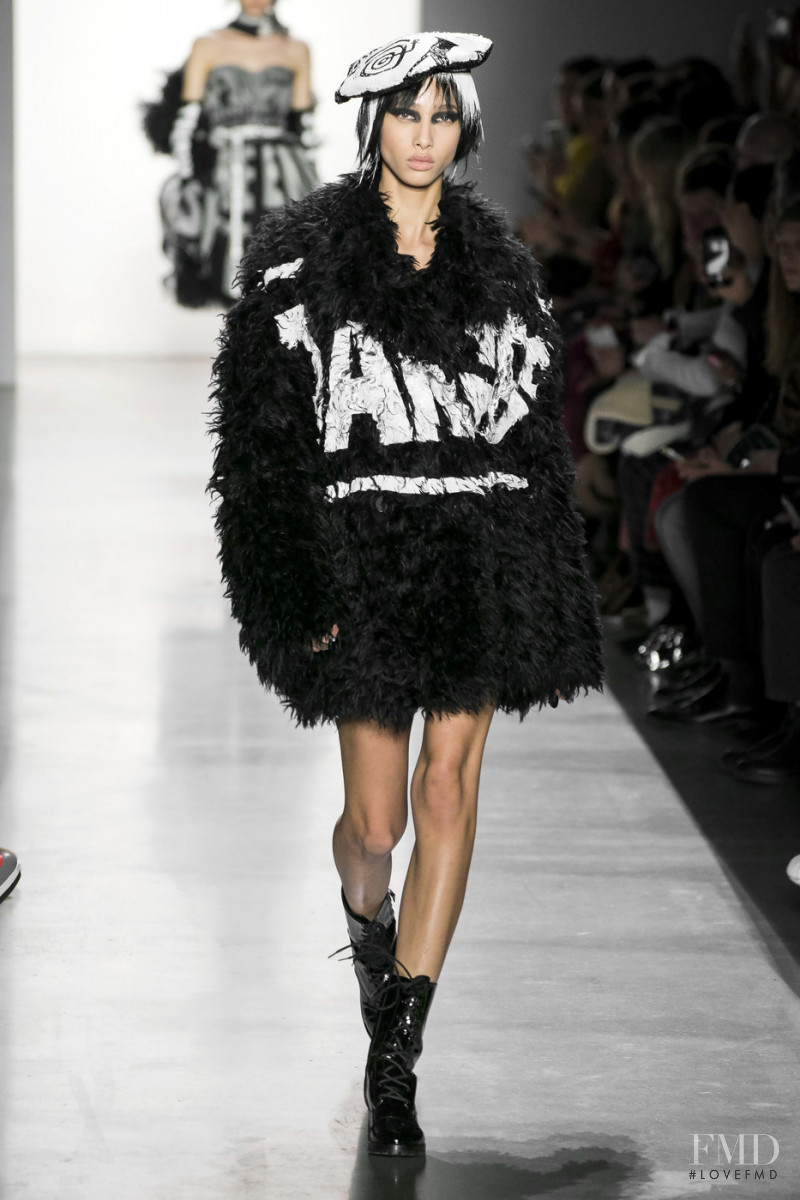 Yasmin Wijnaldum featured in  the Jeremy Scott fashion show for Autumn/Winter 2019