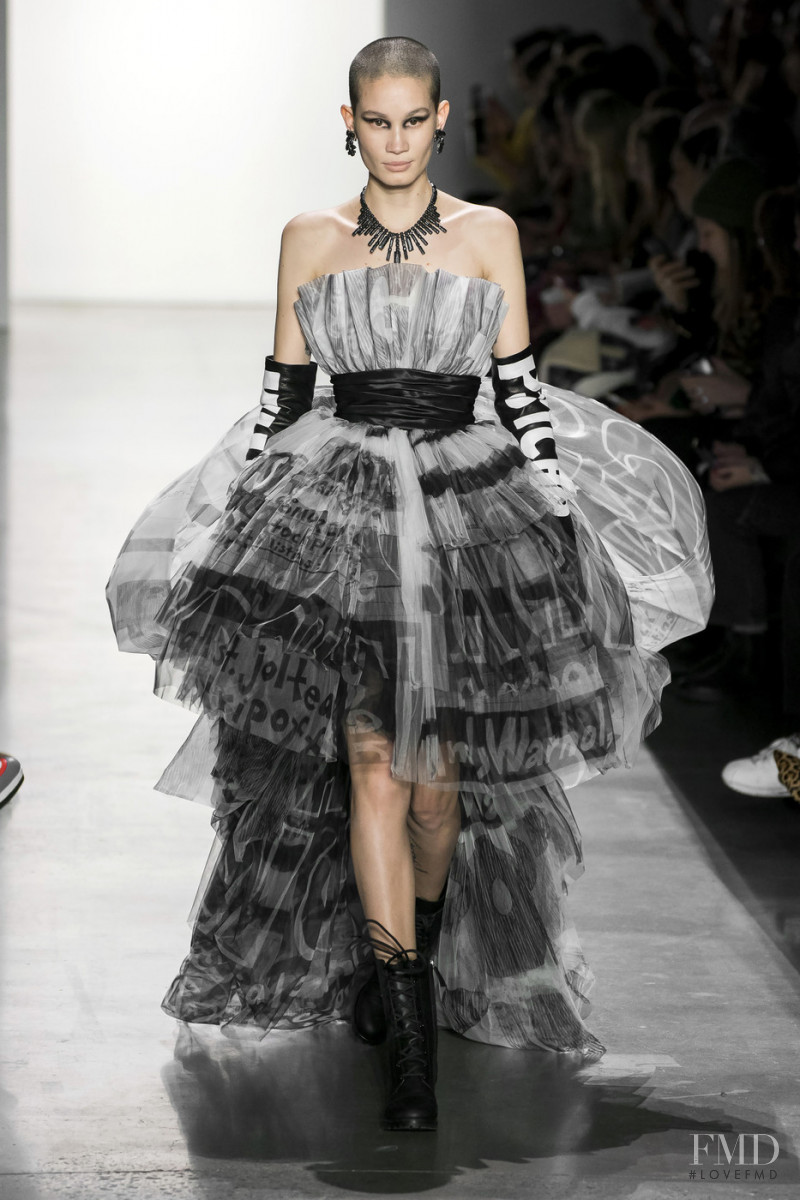 Katia Andre featured in  the Jeremy Scott fashion show for Autumn/Winter 2019