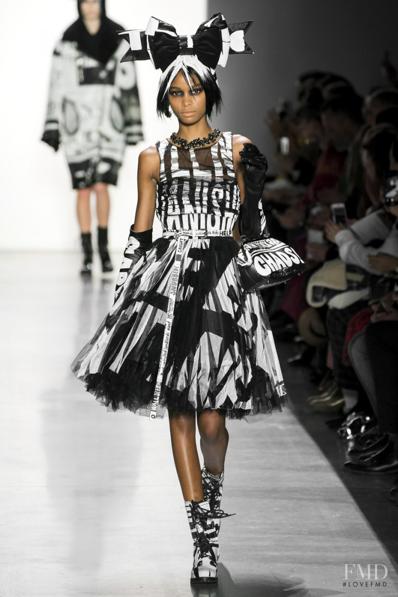 Blesnya Minher featured in  the Jeremy Scott fashion show for Autumn/Winter 2019