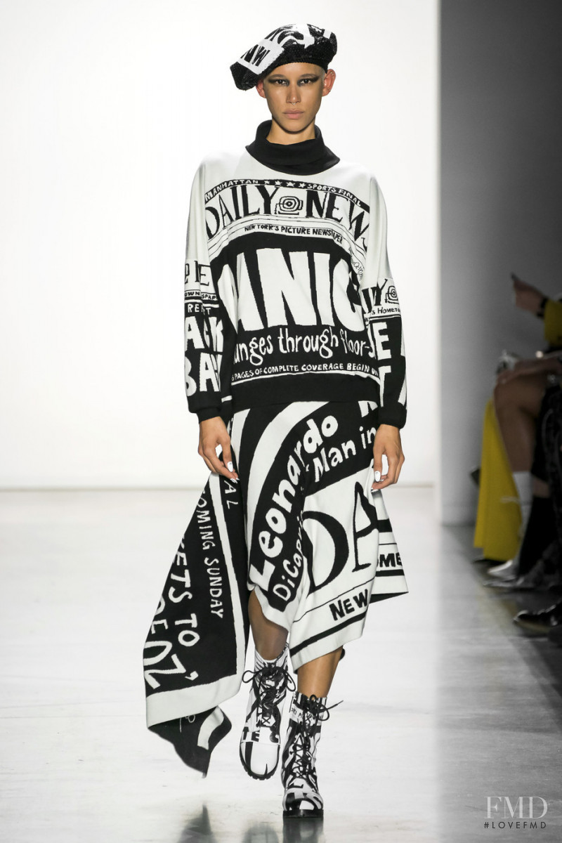 Janiece Dilone featured in  the Jeremy Scott fashion show for Autumn/Winter 2019