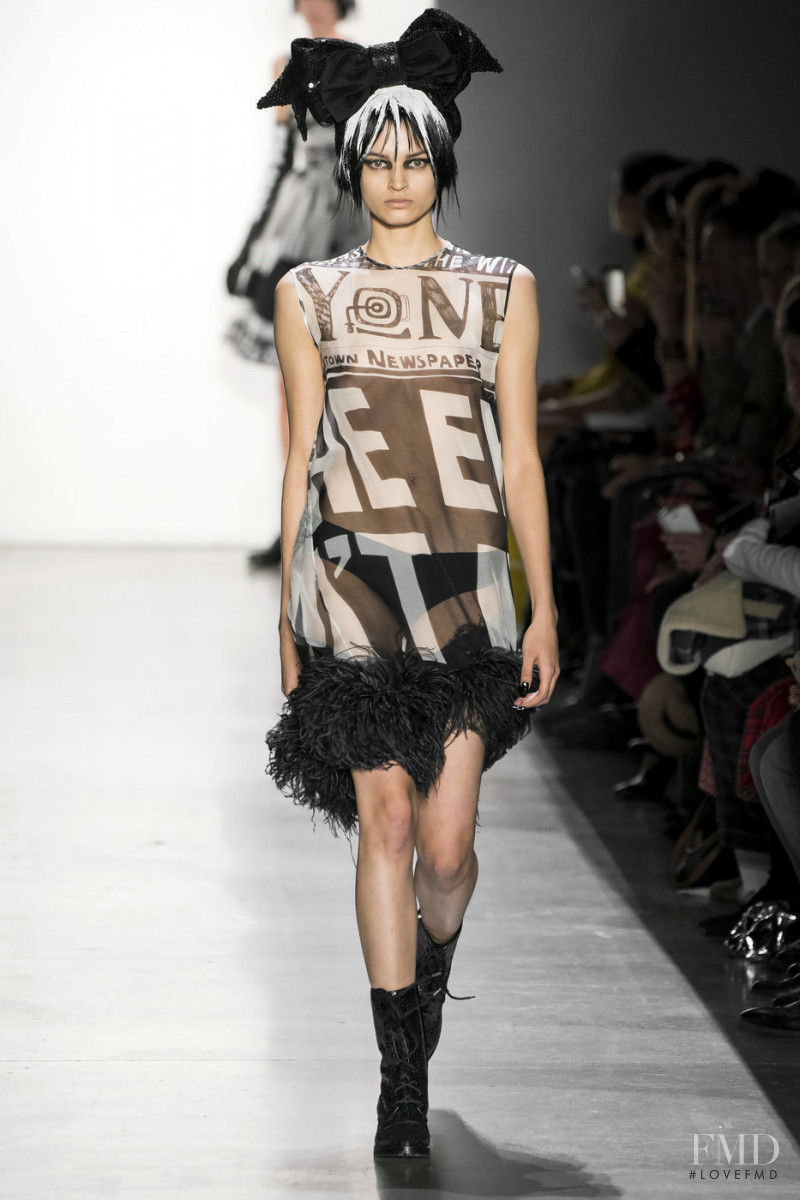 Isabella Emmack featured in  the Jeremy Scott fashion show for Autumn/Winter 2019