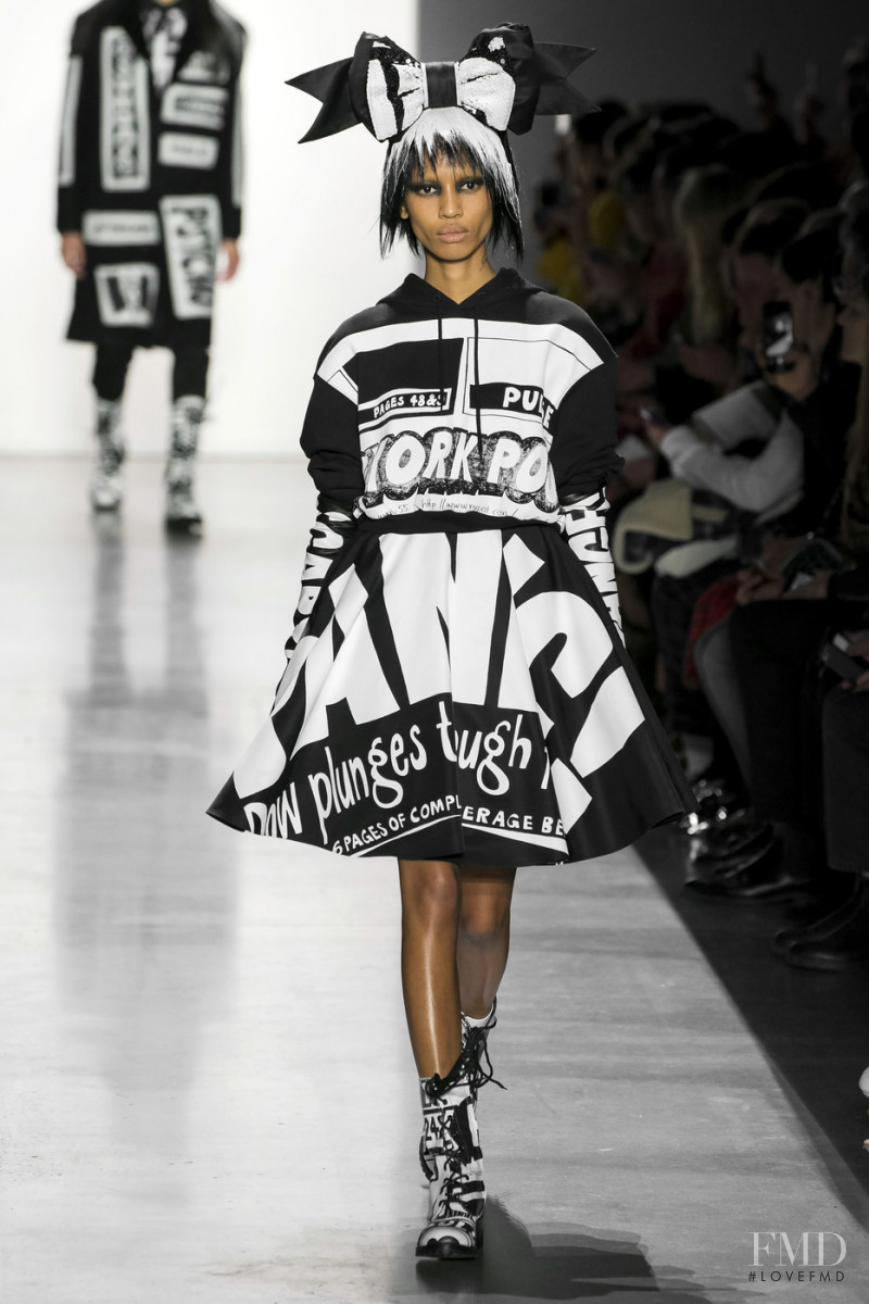 Adesuwa Aighewi featured in  the Jeremy Scott fashion show for Autumn/Winter 2019