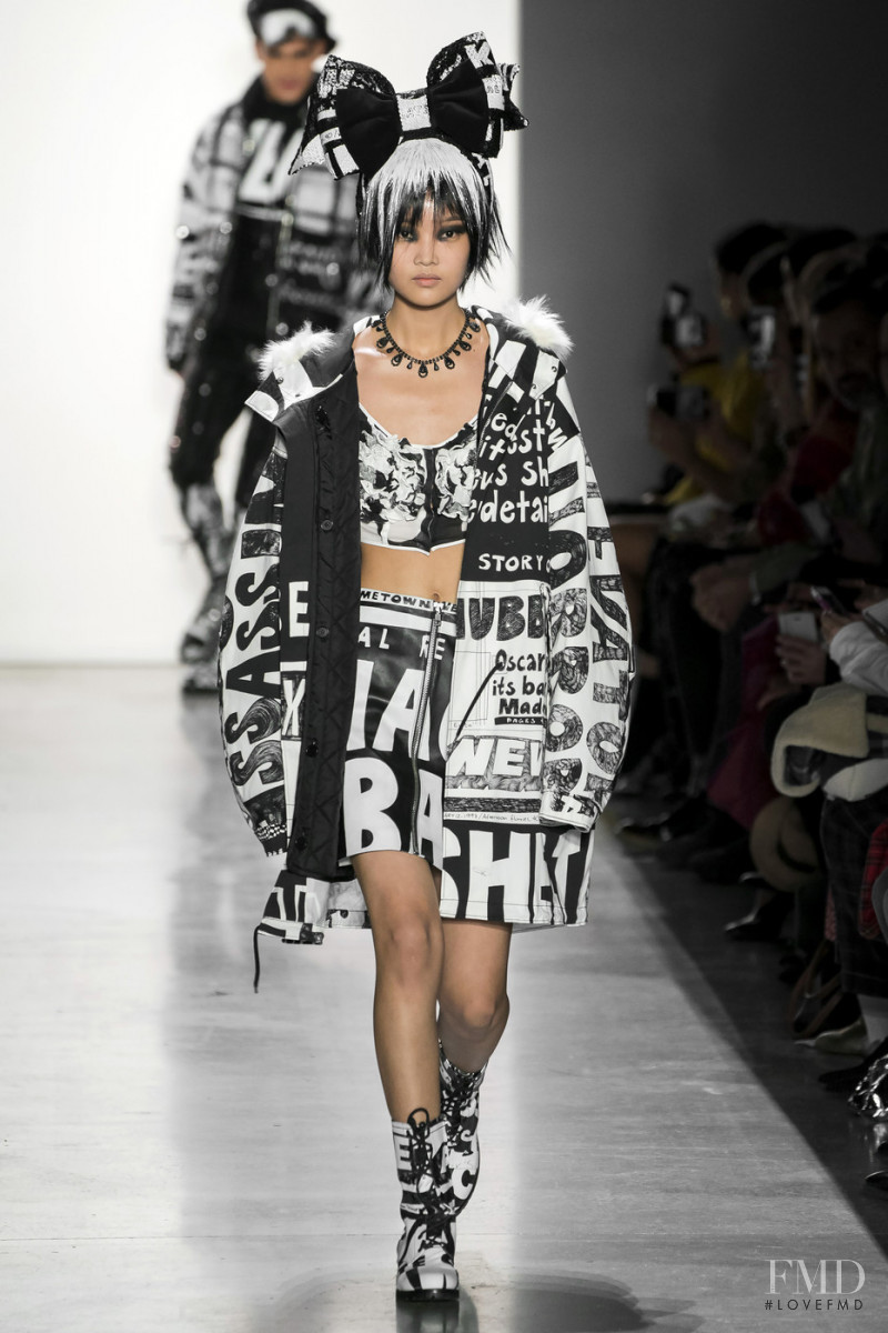 Youn Bomi featured in  the Jeremy Scott fashion show for Autumn/Winter 2019