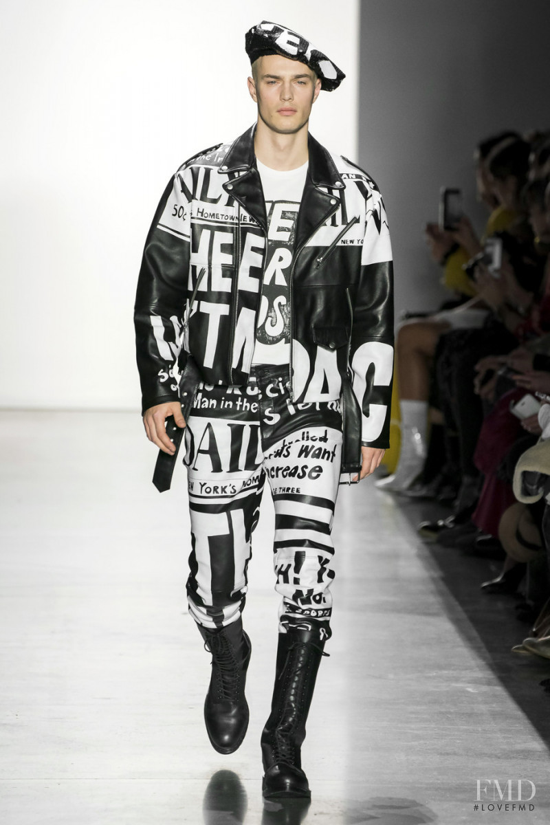Denek Kania featured in  the Jeremy Scott fashion show for Autumn/Winter 2019