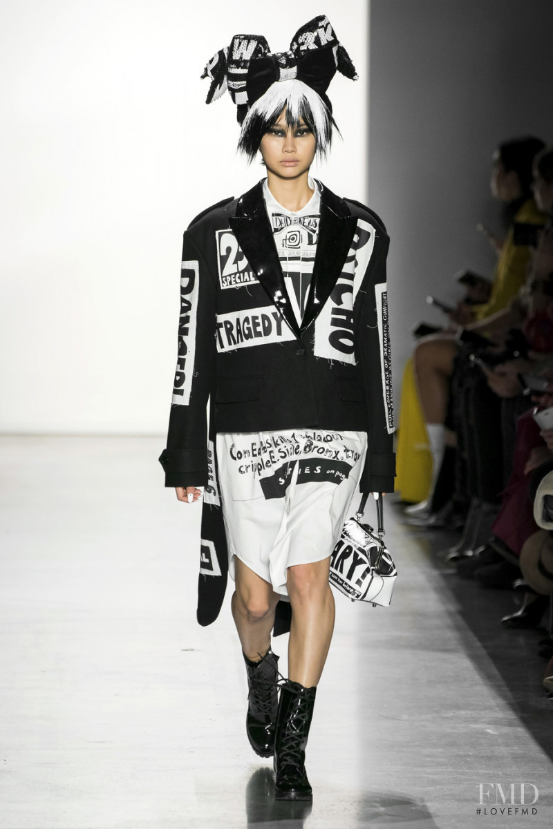 HoYeon Jung featured in  the Jeremy Scott fashion show for Autumn/Winter 2019
