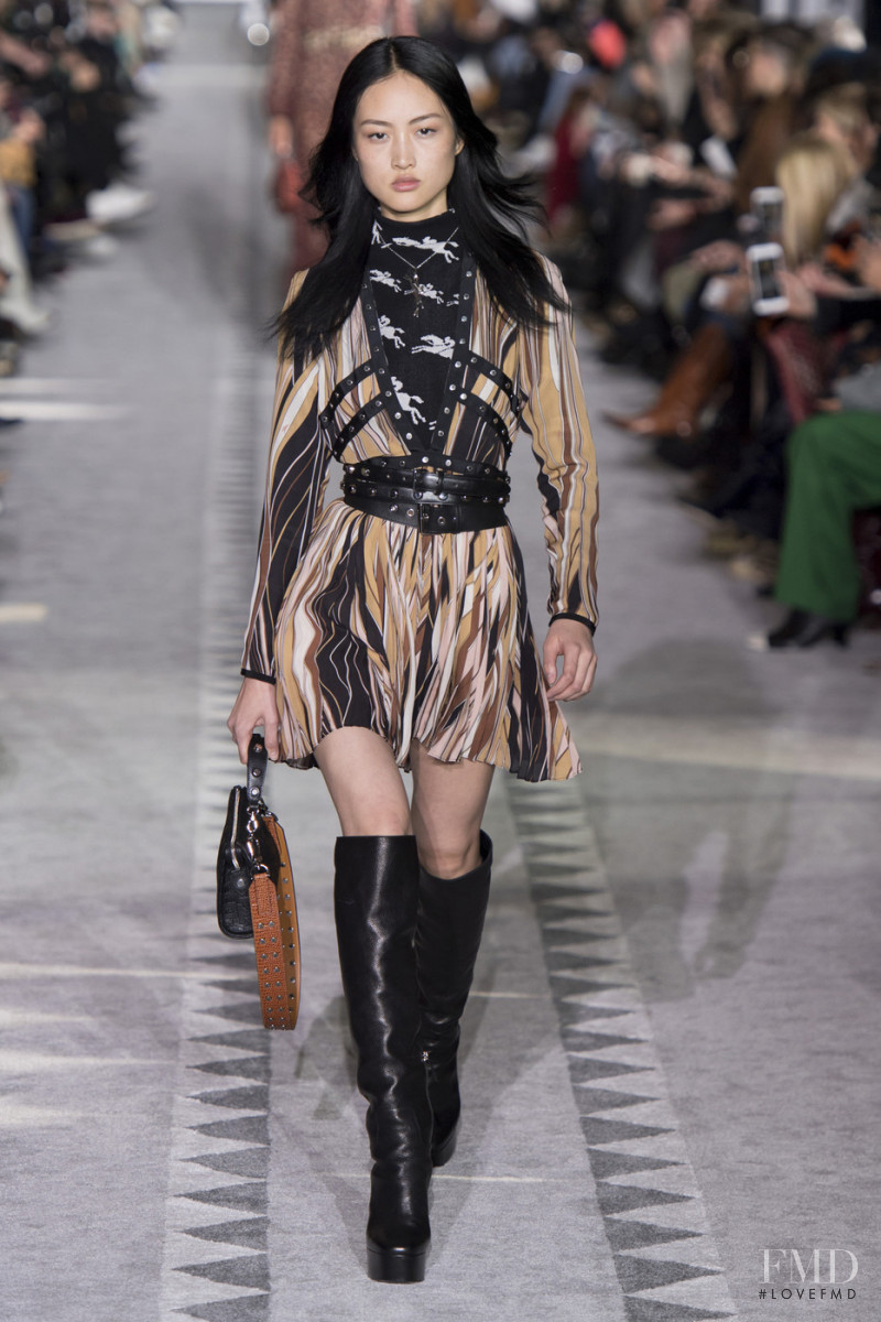 Jing Wen featured in  the Longchamp fashion show for Autumn/Winter 2019