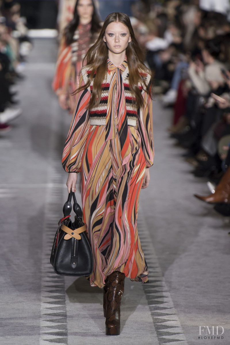 Sara Grace Wallerstedt featured in  the Longchamp fashion show for Autumn/Winter 2019