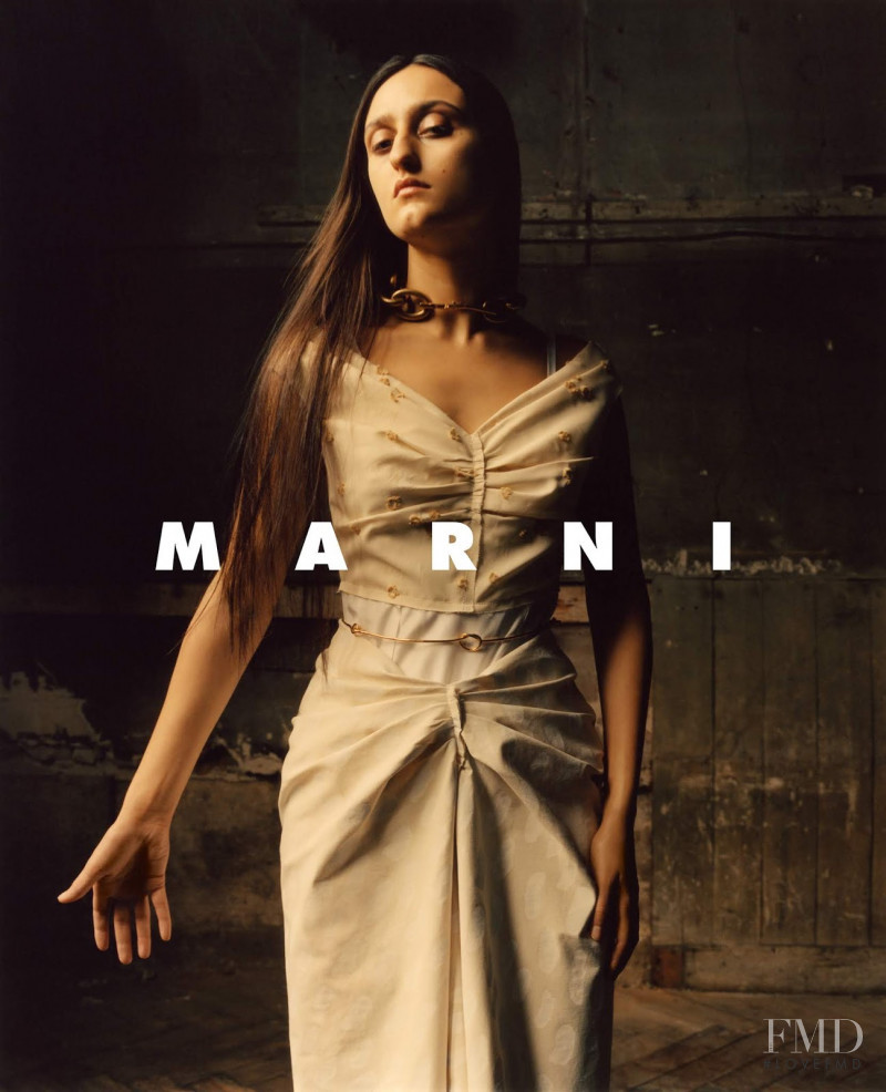 Jess Maybury featured in  the Marni advertisement for Spring/Summer 2019