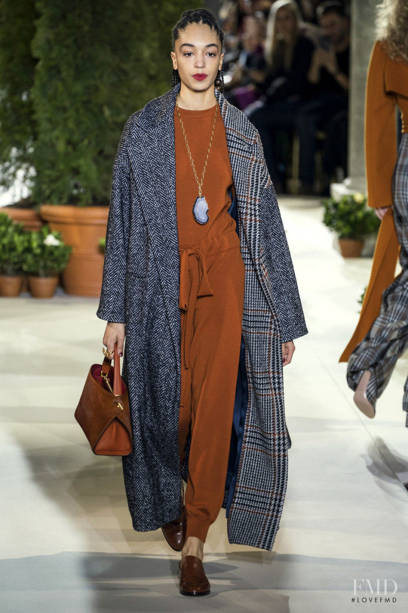 Indira Scott featured in  the Oscar de la Renta fashion show for Autumn/Winter 2019
