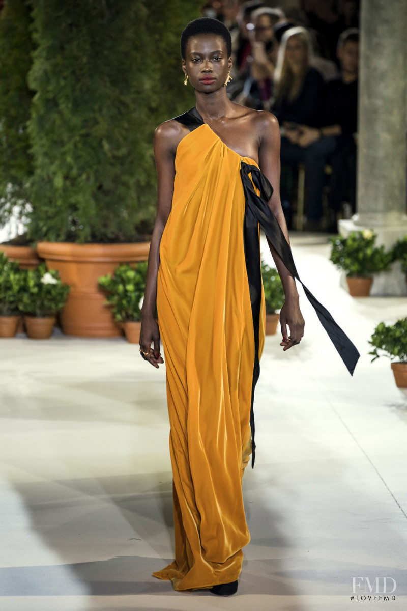 Fatou Jobe featured in  the Oscar de la Renta fashion show for Autumn/Winter 2019