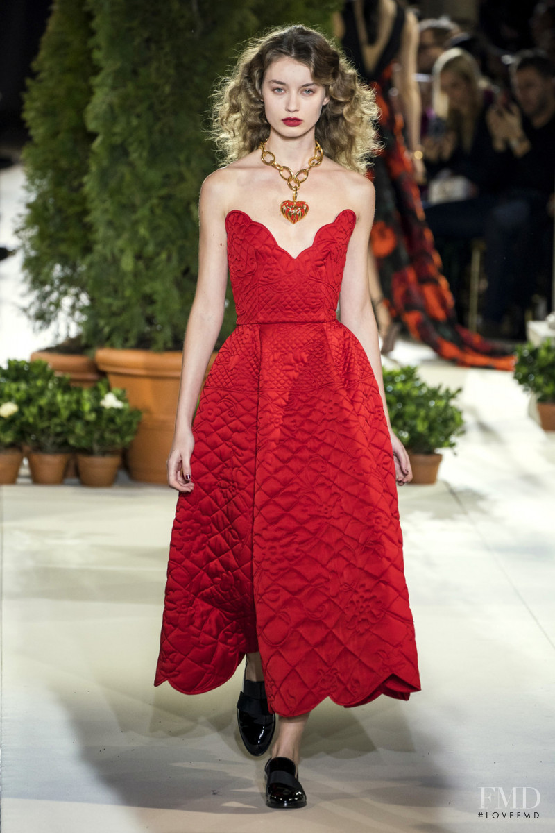 Giulia Maenza featured in  the Oscar de la Renta fashion show for Autumn/Winter 2019