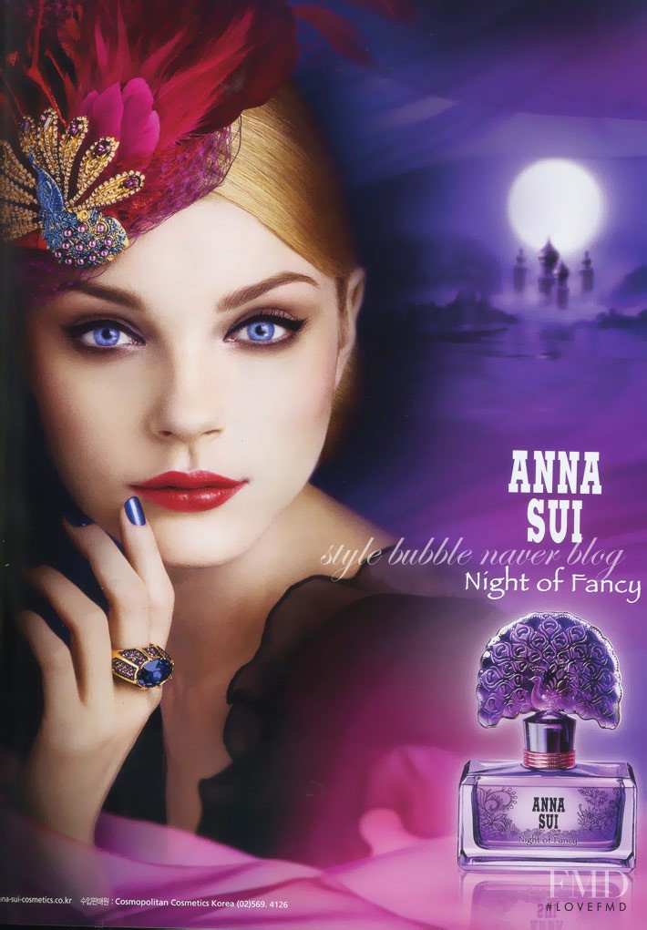 Jessica Stam featured in  the Anna Sui Night of Fancy Fragrance advertisement for Autumn/Winter 2008