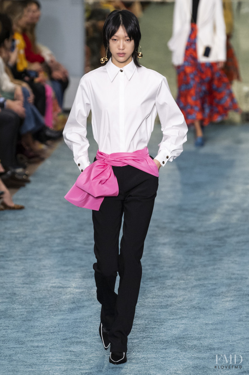 So Ra Choi featured in  the Carolina Herrera fashion show for Autumn/Winter 2019