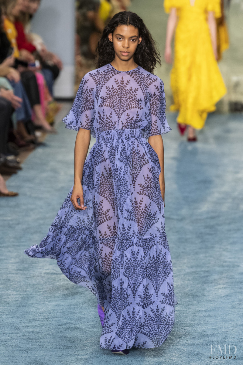 Alyssa Traore featured in  the Carolina Herrera fashion show for Autumn/Winter 2019