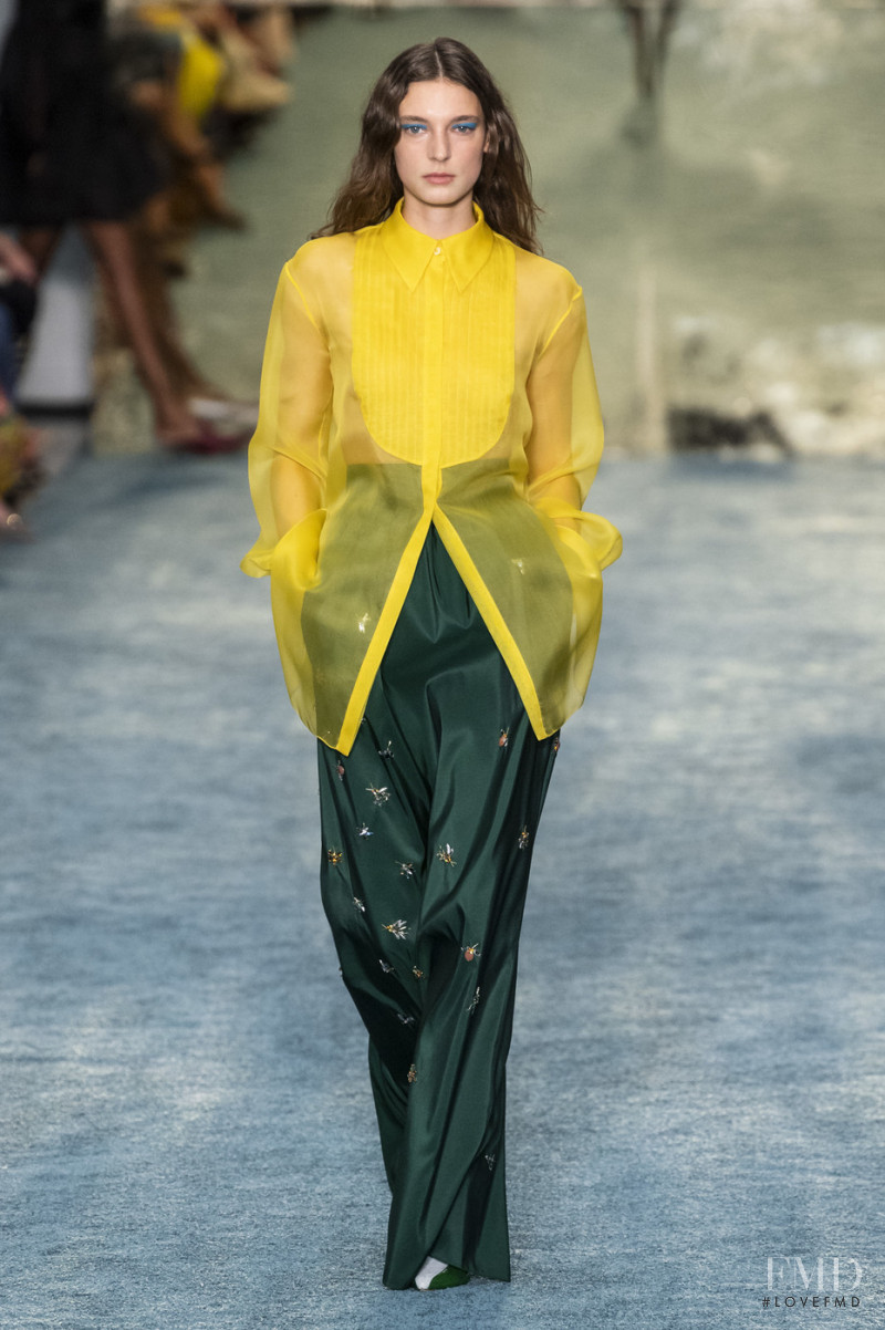 Ansley Gulielmi featured in  the Carolina Herrera fashion show for Autumn/Winter 2019