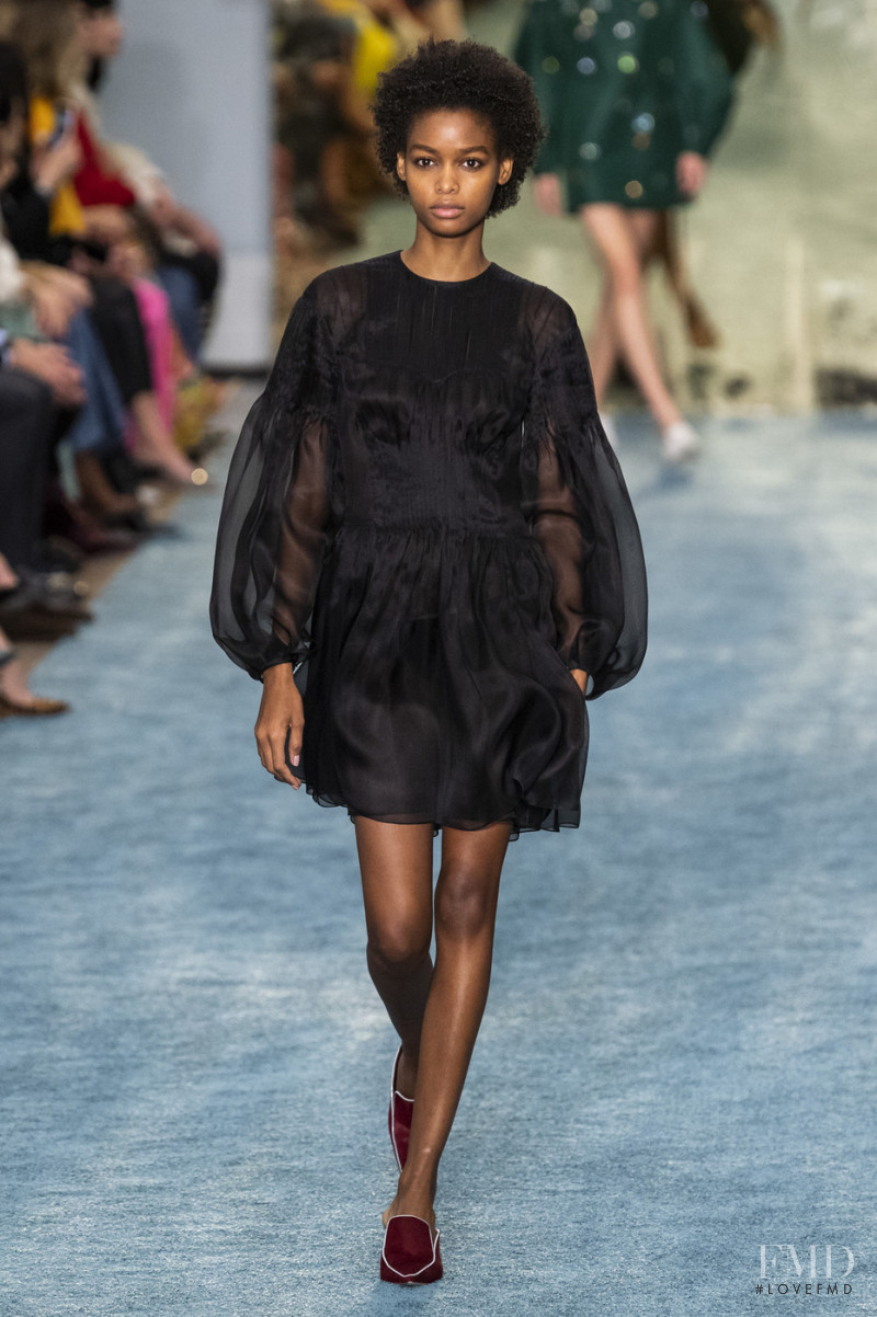 Blesnya Minher featured in  the Carolina Herrera fashion show for Autumn/Winter 2019