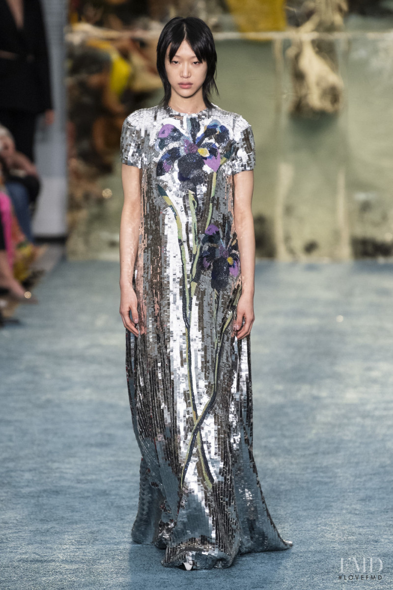 So Ra Choi featured in  the Carolina Herrera fashion show for Autumn/Winter 2019