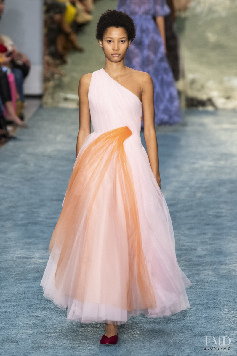 Lineisy Montero featured in  the Carolina Herrera fashion show for Autumn/Winter 2019