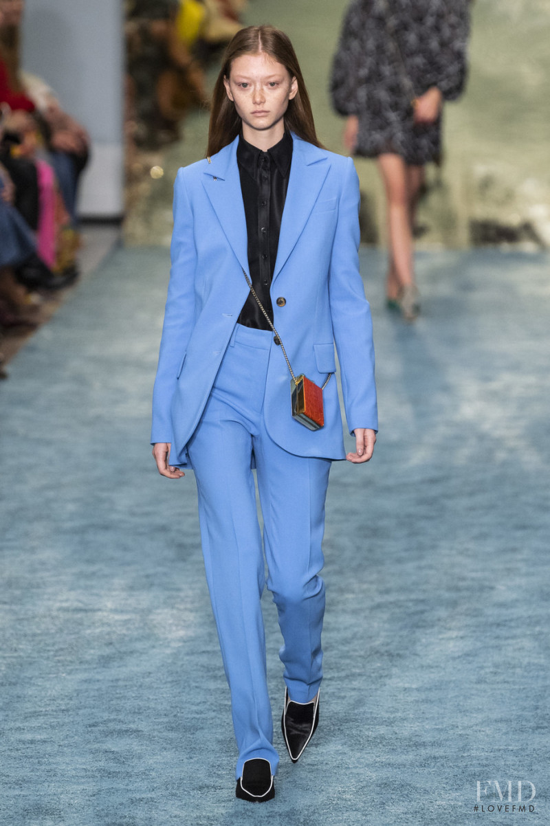 Sara Grace Wallerstedt featured in  the Carolina Herrera fashion show for Autumn/Winter 2019