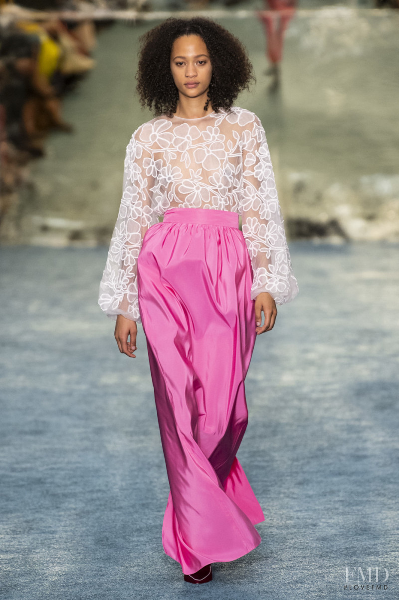 Selena Forrest featured in  the Carolina Herrera fashion show for Autumn/Winter 2019
