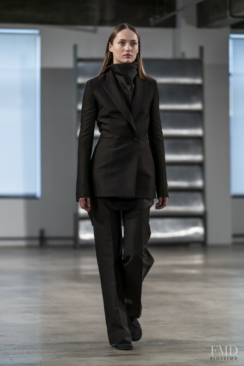 Karmen Pedaru featured in  the The Row fashion show for Autumn/Winter 2019