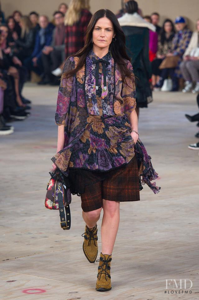Missy Rayder featured in  the Coach fashion show for Autumn/Winter 2019