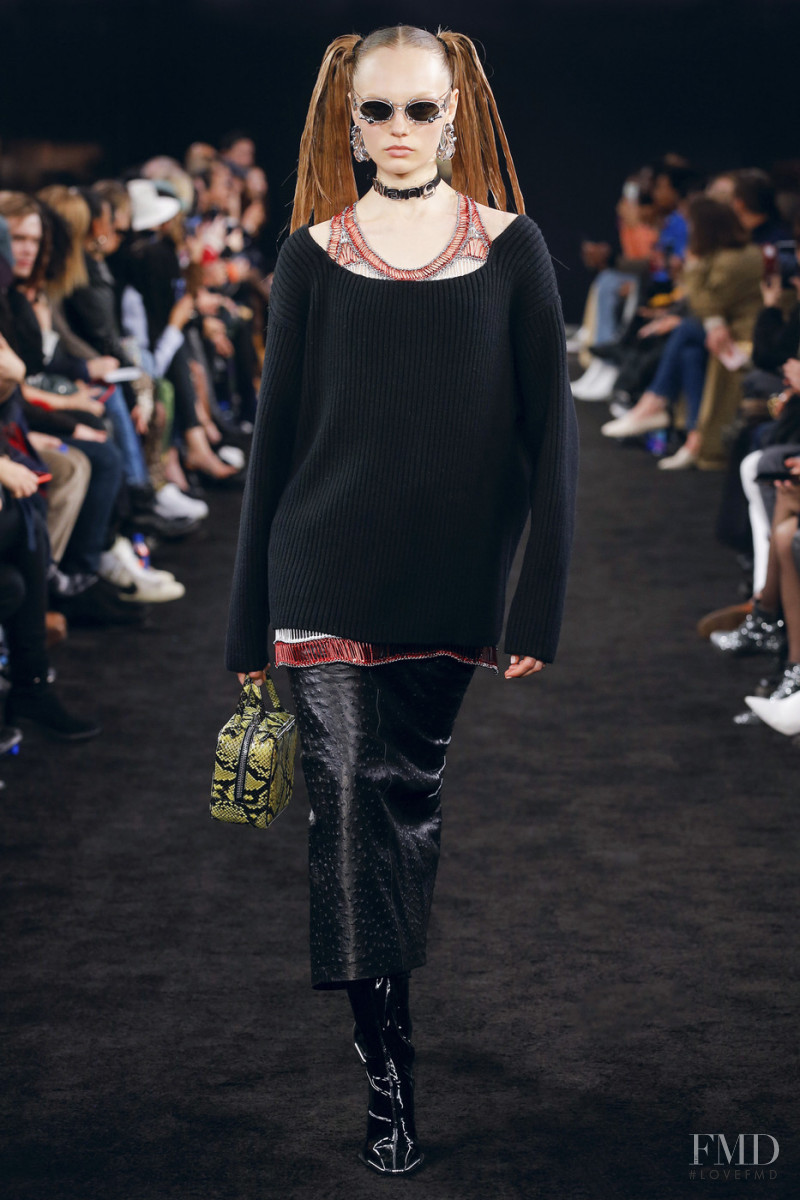 Fran Summers featured in  the Alexander Wang fashion show for Autumn/Winter 2019