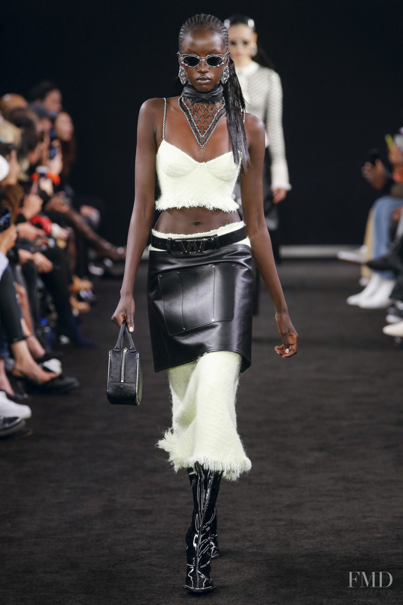 Anok Yai featured in  the Alexander Wang fashion show for Autumn/Winter 2019