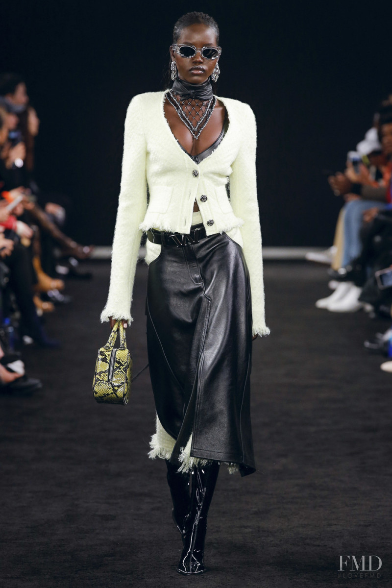 Adut Akech Bior featured in  the Alexander Wang fashion show for Autumn/Winter 2019