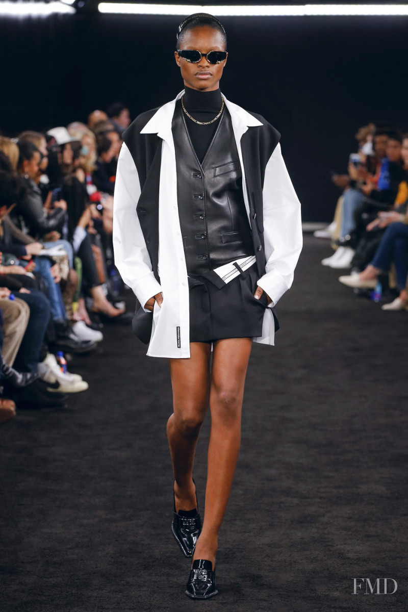 Mayowa Nicholas featured in  the Alexander Wang fashion show for Autumn/Winter 2019