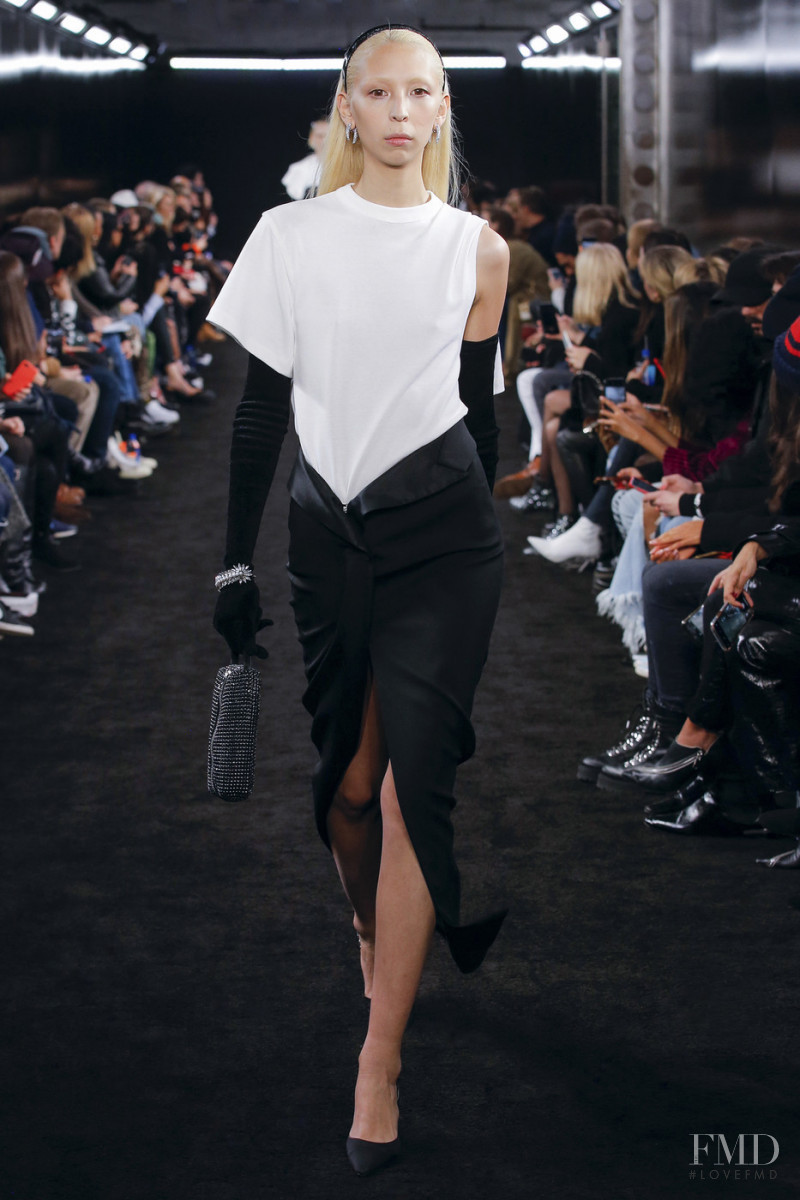 Issa Lish featured in  the Alexander Wang fashion show for Autumn/Winter 2019