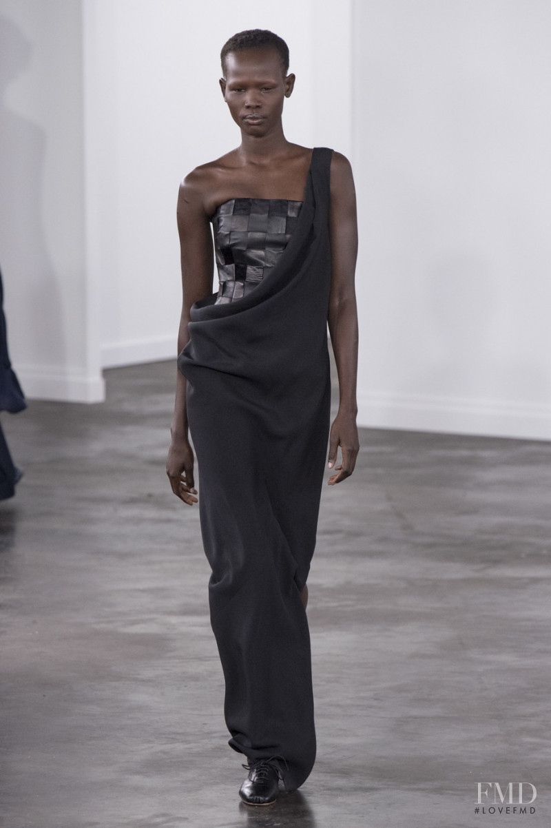 Shanelle Nyasiase featured in  the Gabriela Hearst fashion show for Autumn/Winter 2019