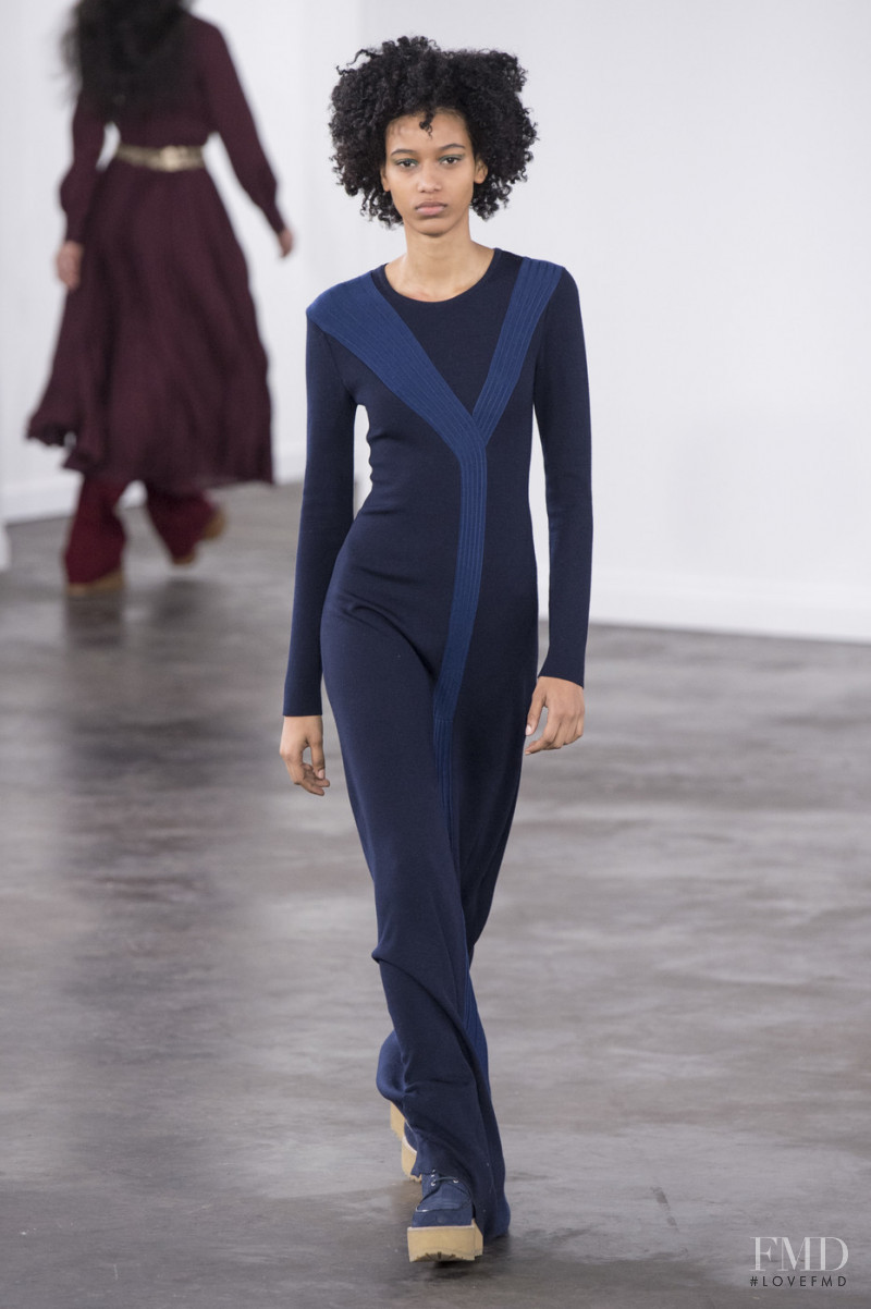 Manuela Sanchez featured in  the Gabriela Hearst fashion show for Autumn/Winter 2019