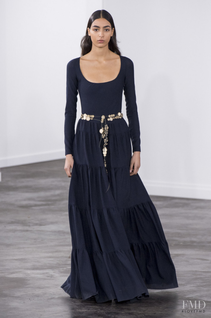Nora Attal featured in  the Gabriela Hearst fashion show for Autumn/Winter 2019
