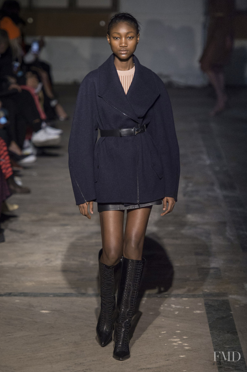 Eniola Abioro featured in  the Dion Lee fashion show for Autumn/Winter 2019