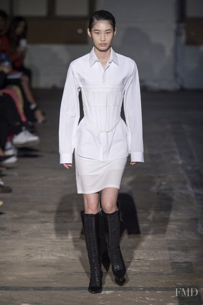 He Jing featured in  the Dion Lee fashion show for Autumn/Winter 2019